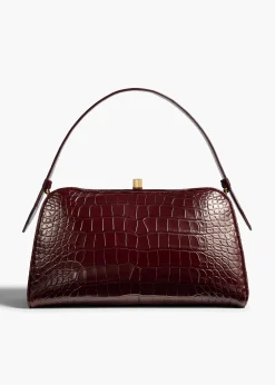 Cate Bag in Garnet Alligator