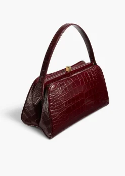 Cate Bag in Garnet Alligator