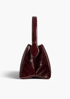 Cate Bag in Garnet Alligator