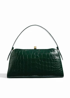 Cate Bag in Hunter Green Alligator