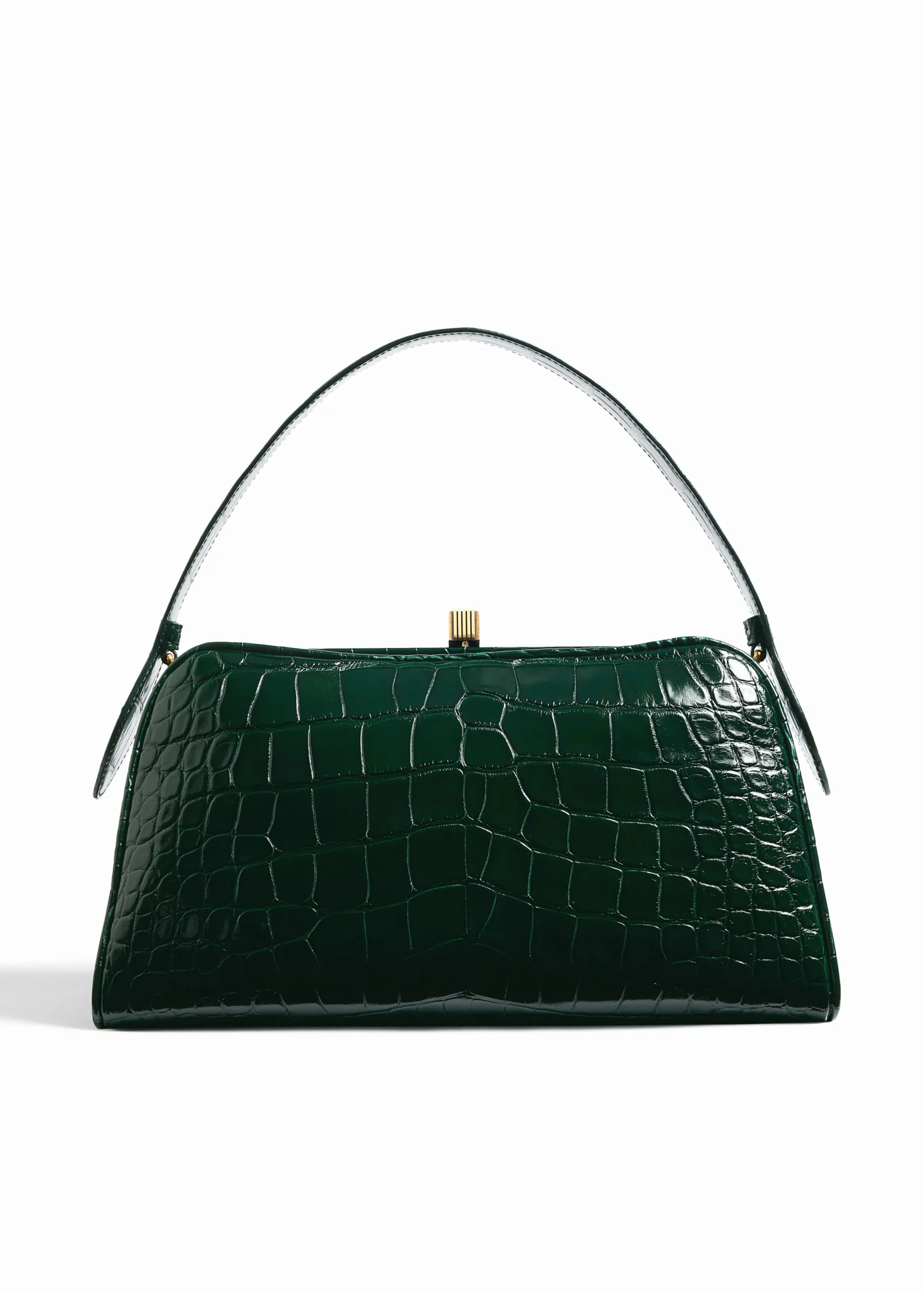 Cate Bag in Hunter Green Alligator