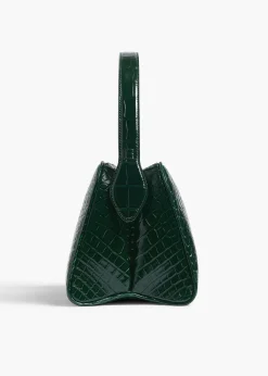 Cate Bag in Hunter Green Alligator