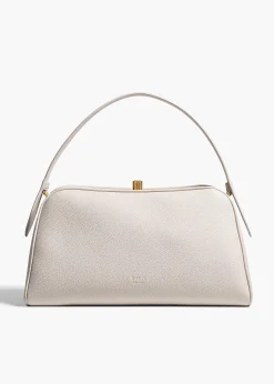 Cate Bag in Light Grey Pebbled Leather