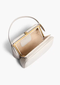Cate Bag in Light Grey Pebbled Leather