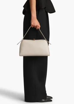 Cate Bag in Light Grey Pebbled Leather