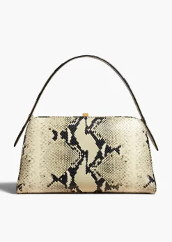 Cate Bag in Natural Python-Embossed Leather
