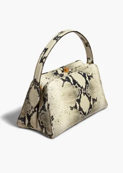 Cate Bag in Natural Python-Embossed Leather