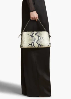 Cate Bag in Natural Python-Embossed Leather