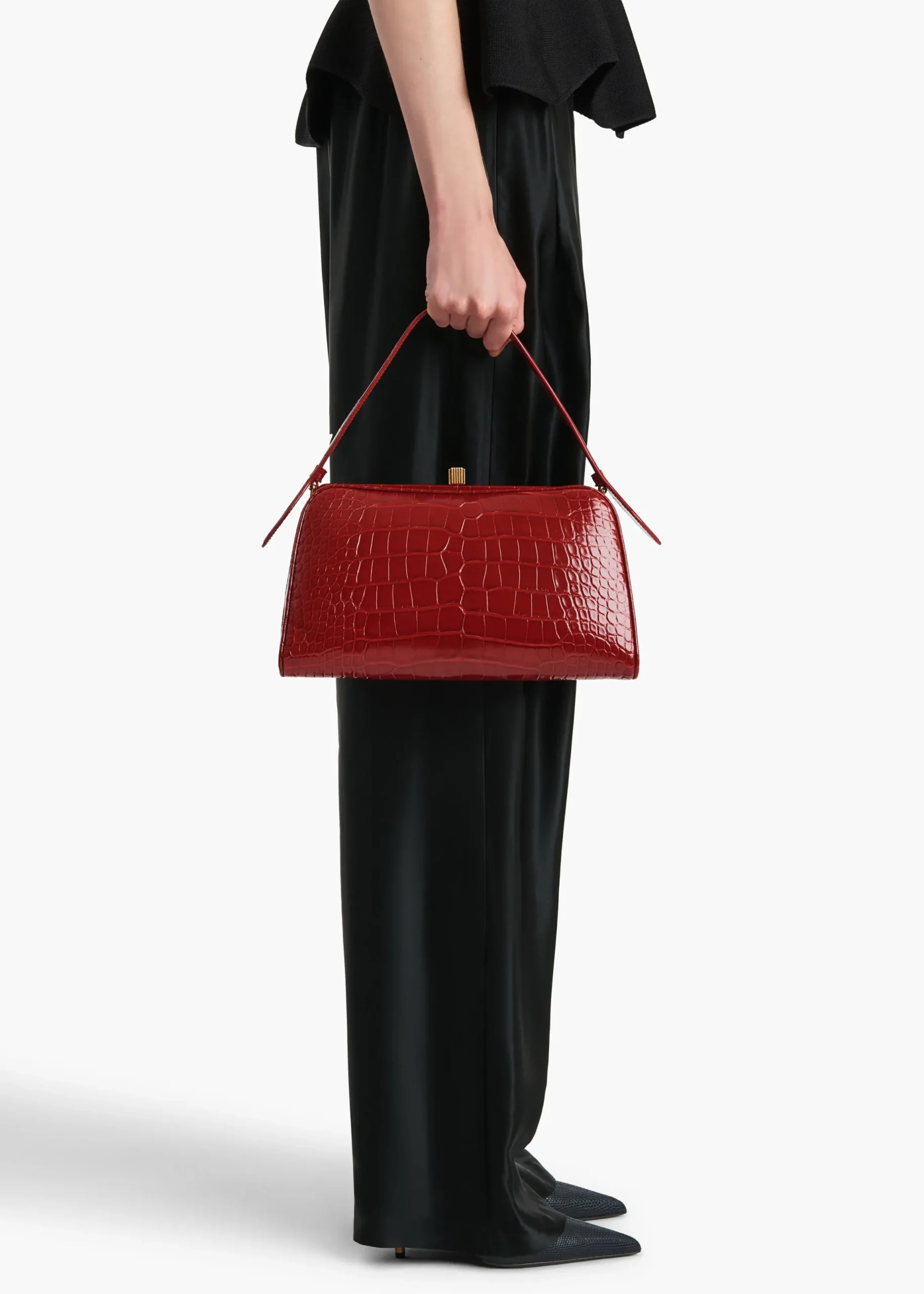 Cate Bag in Ruby Alligator