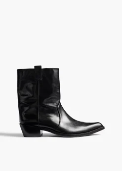 Clive Ankle Boot in Black Leather