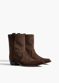 Clive Ankle Boot in Ebano Suede