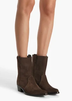 Clive Ankle Boot in Ebano Suede