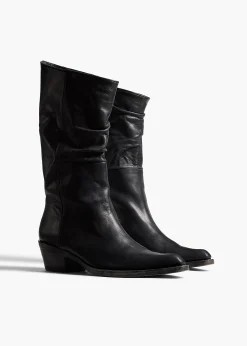 Clive Boot in Black Leather