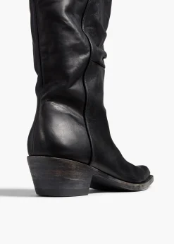 Clive Boot in Black Leather