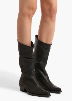 Clive Boot in Black Leather