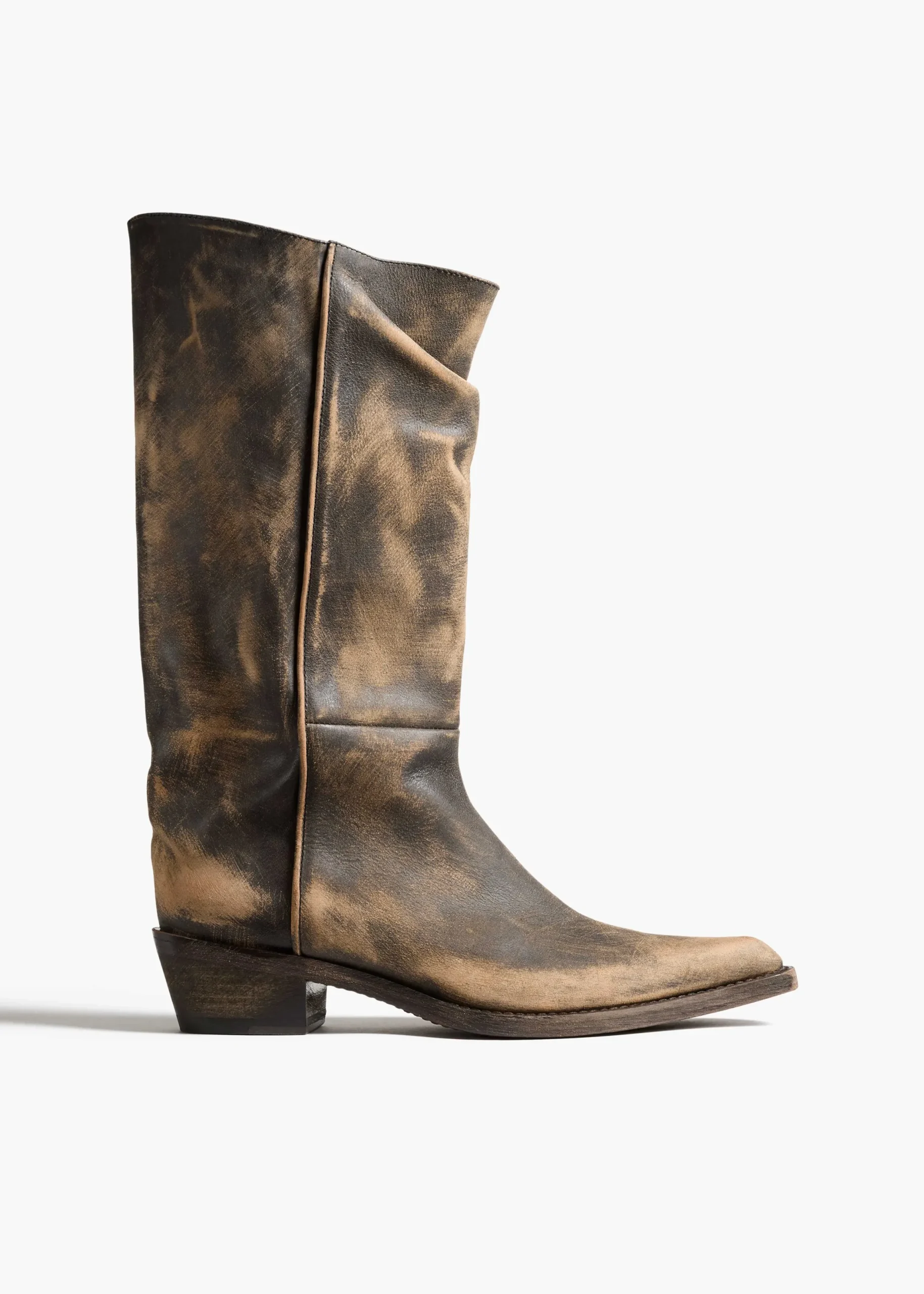 Clive Boot in Vintage Black Leather