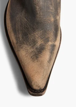 Clive Boot in Vintage Black Leather