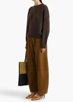 Clover Pant in Toffee Suede
