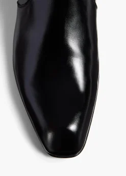 Colt Ankle Boot in Black Glazed Leather