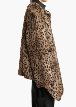 Comelle Coat in Leopard Print Lapin