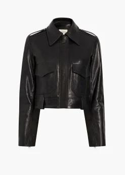Cordelia Jacket in Black Leather