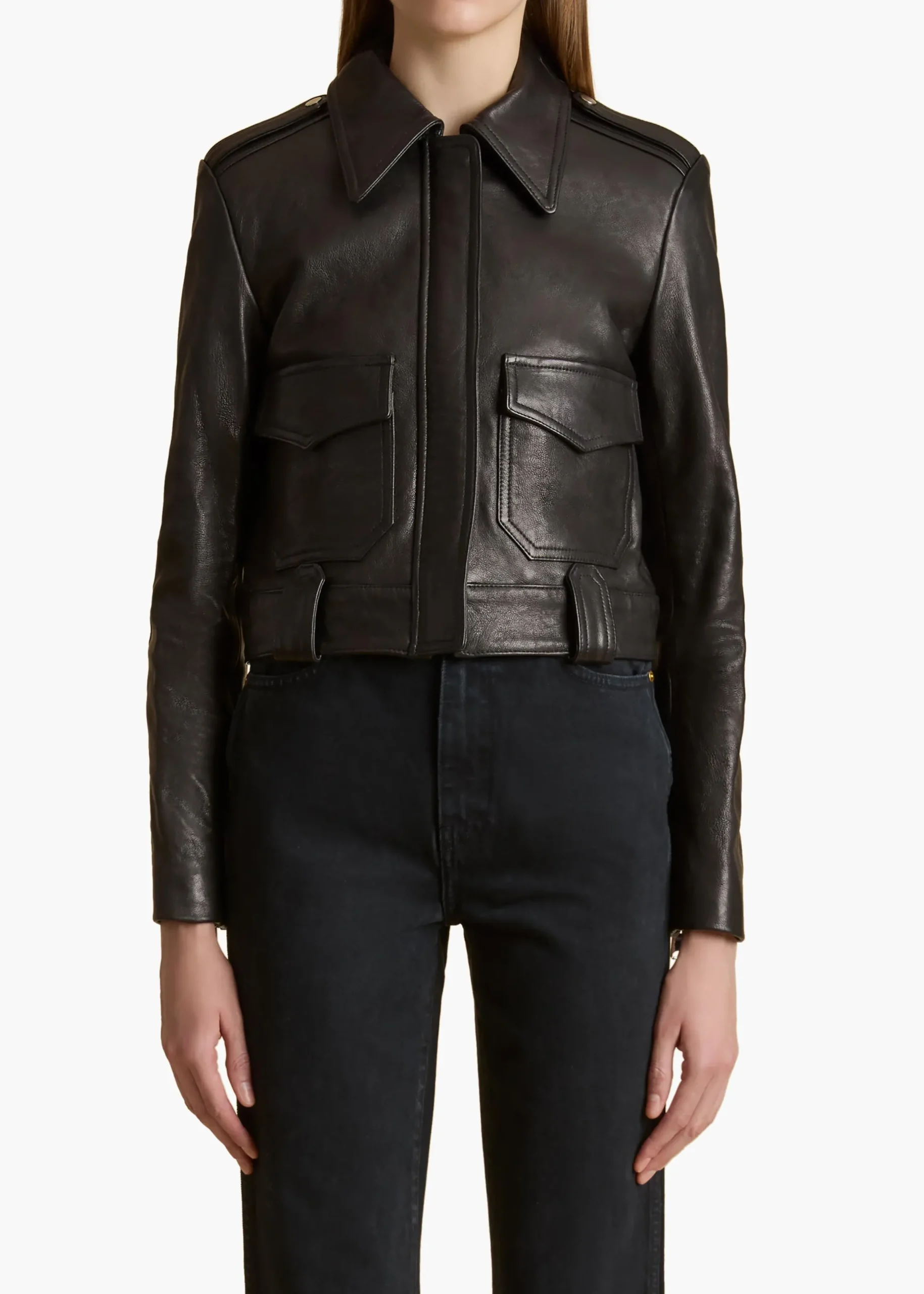 Cordelia Jacket in Black Leather