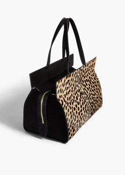Crosby Bag in Hyena Print Haircalf