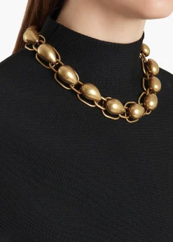 Cyclone Chain Necklace in Antique Gold