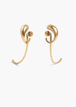 Cyclone Earrings in Antique Gold