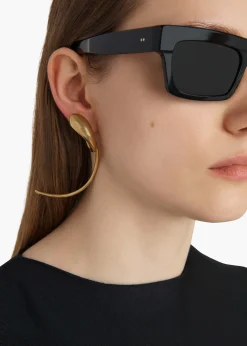 Cyclone Earrings in Antique Gold