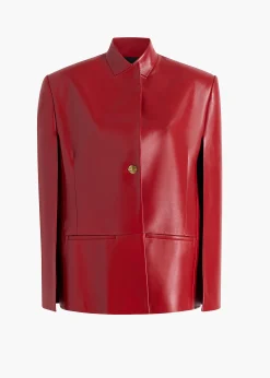 Dolso Jacket in Deep Red Leather