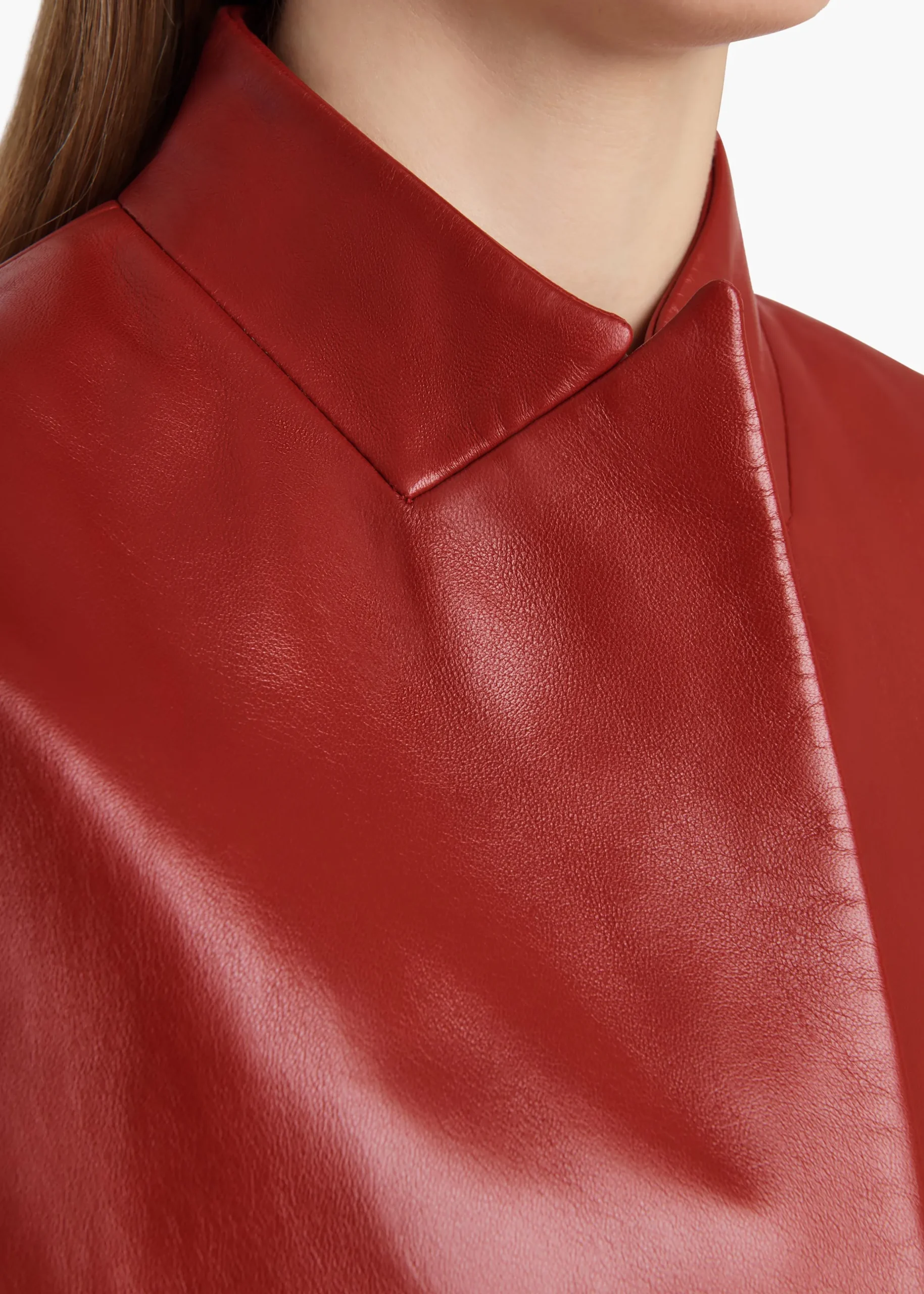 Dolso Jacket in Deep Red Leather