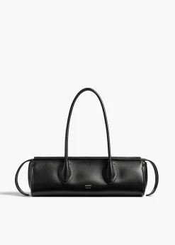 Donna Shoulder Bag in Black Leather
