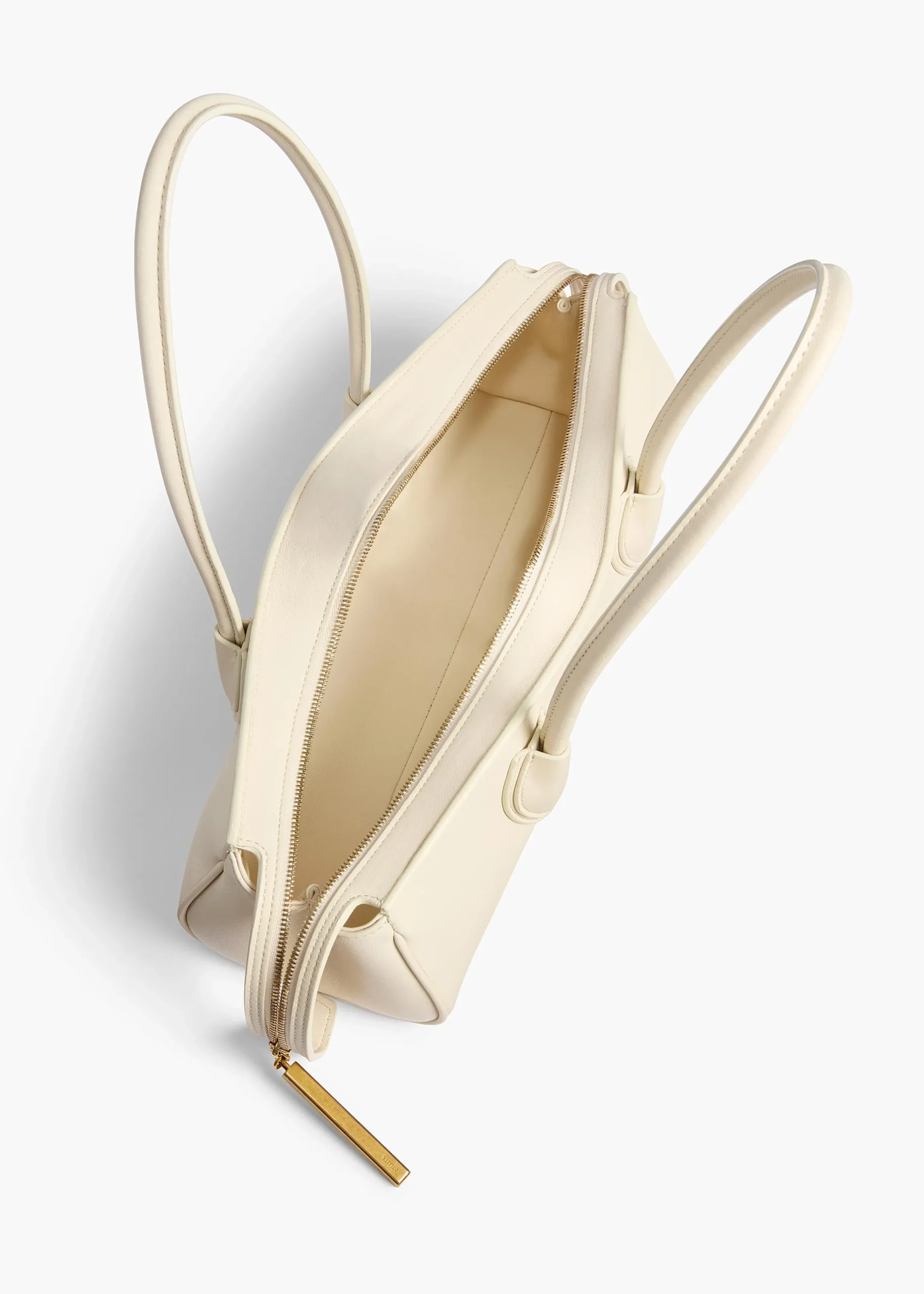 Donna Shoulder Bag in Cream Leather