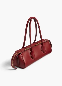 Donna Shoulder Bag in Oxblood Leather