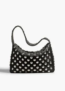 Elena Bag in Black Leather with Studs