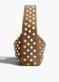Elena Bag in Mud Suede with Studs
