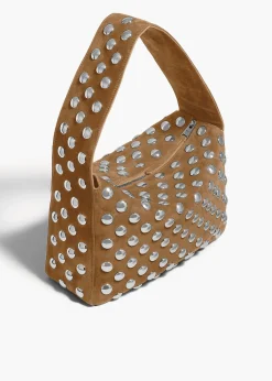 Elena Bag in Mud Suede with Studs