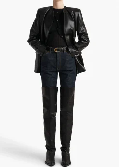 Elona Jacket in Black Leather