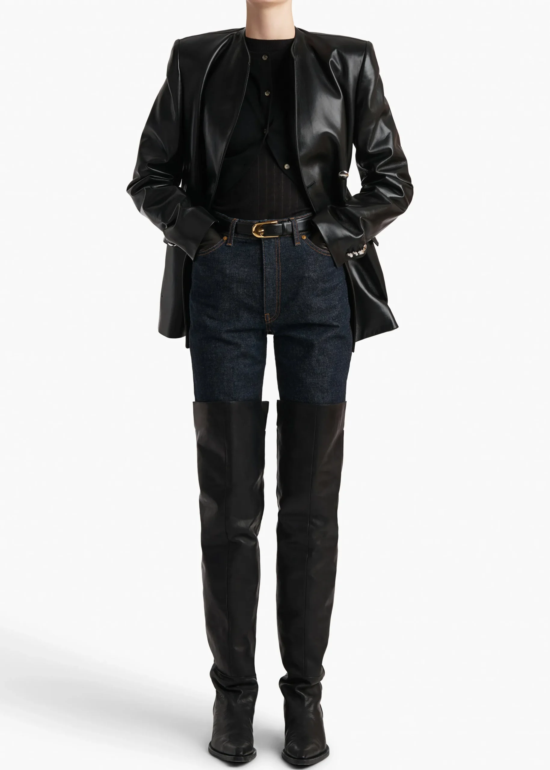 Elona Jacket in Black Leather