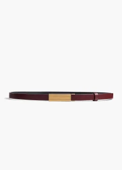 Empire Belt in Oxblood Leather with Gold
