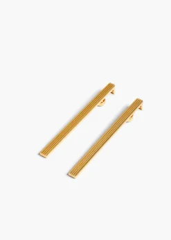 Empire Long Earrings in Gold