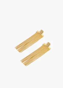 Empire Snake Chain Earrings in Gold