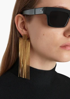 Empire Snake Chain Earrings in Gold