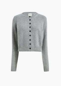 Everheart Cardigan in Fog with Leather Buttons