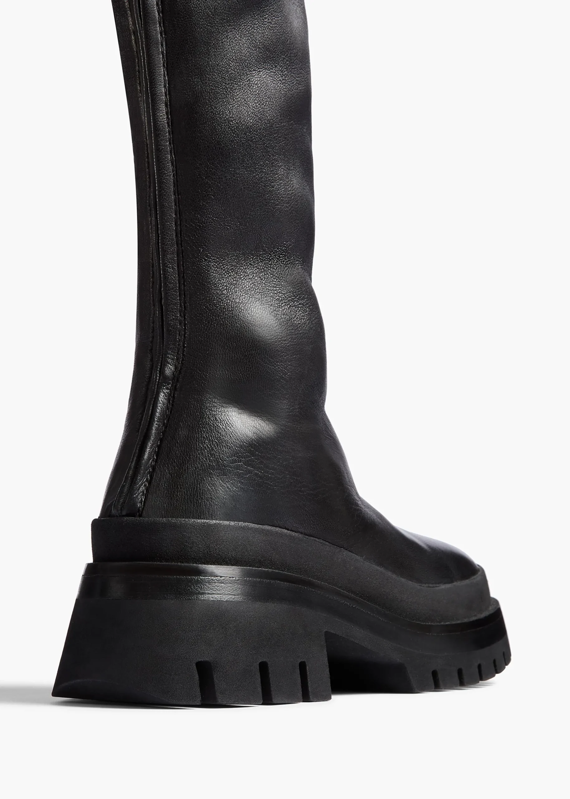 Fallon Over-the-Knee Boot in Black Leather
