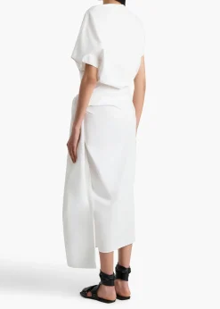Fray Dress in Chalk