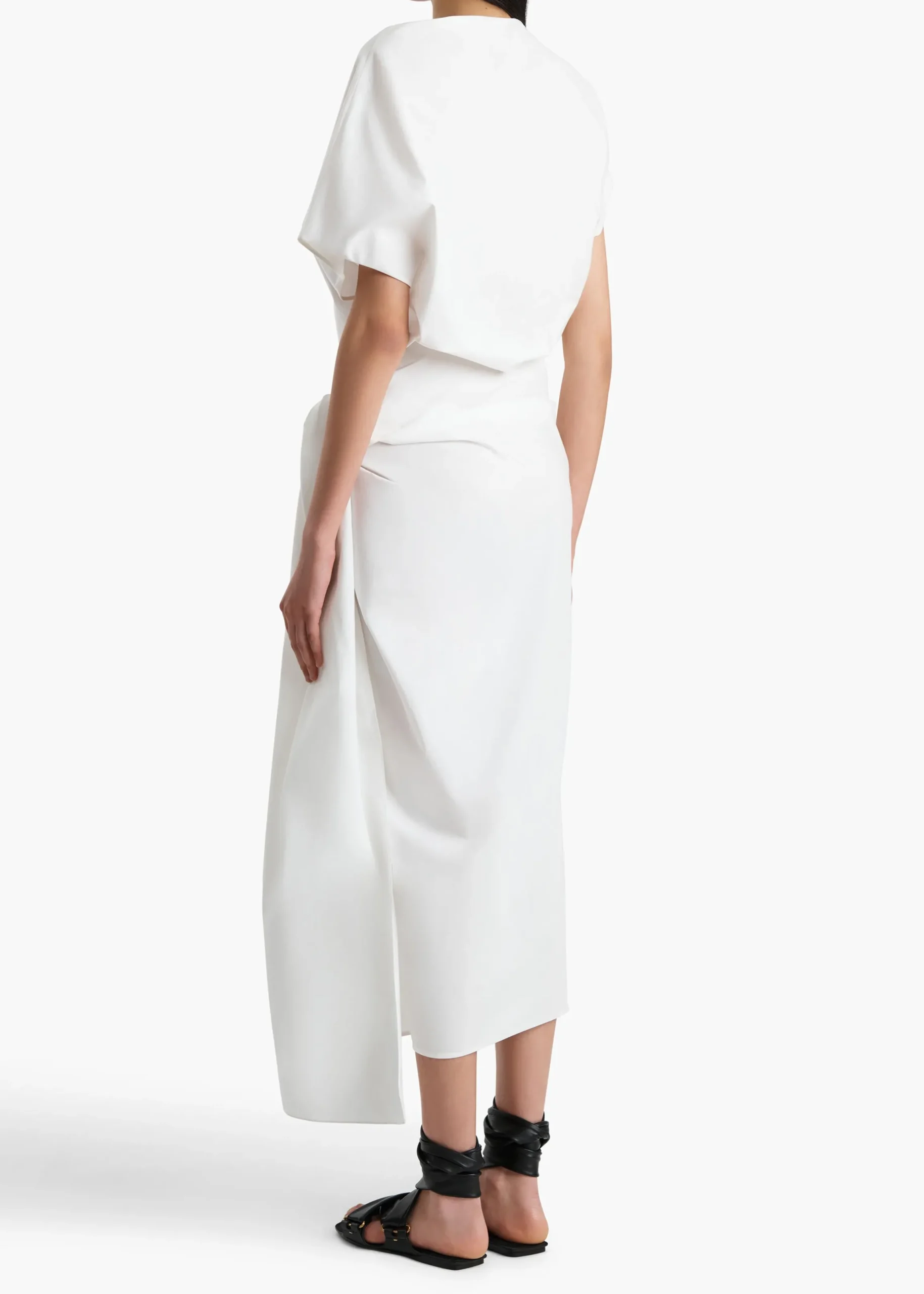 Fray Dress in Chalk