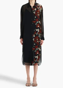 Gloria Dress in Black and Red