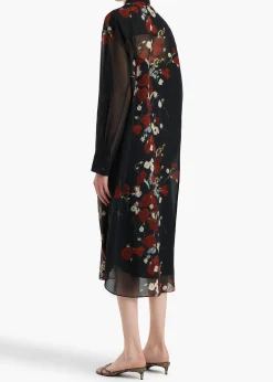 Gloria Dress in Black and Red